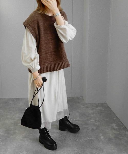 「minia」 ブーツ 23.0cm アイボリー レディース_画像5