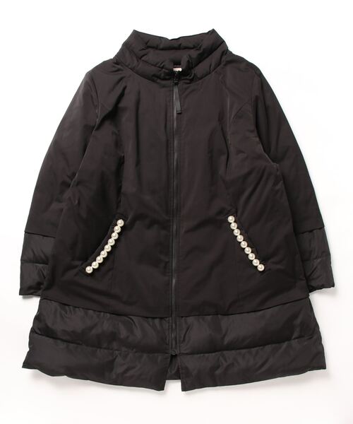 Rose Tiara（ローズティアラ） ダウンコート 38 ブラック レディース