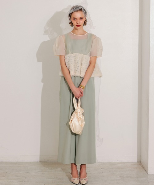 DONOBAN ワンピース 「ANDRESD」swell peplum set up pants
