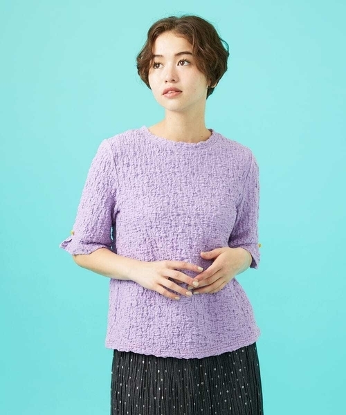 tシャツ シャーリングカットソーTシャツ レディース