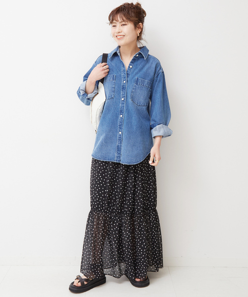 「Spick & Span」 長袖シャツ FREE ブルー レディース Spick＆Span 「Spick & Span」 長袖シャツ FREE ブルー