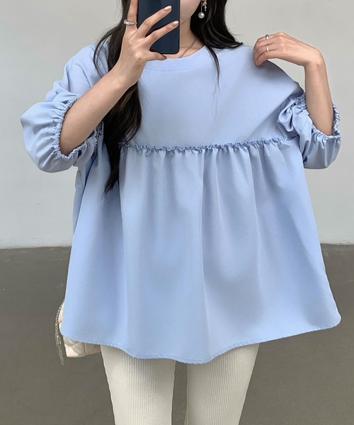 ペプラムチュニックブラウス ぺプラムチュニックブラウス - SOÉJU online store｜上質な大人の女性