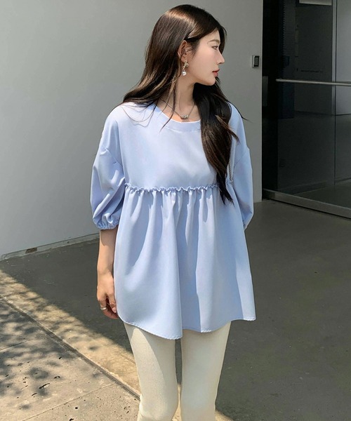 ペプラムチュニックブラウス ぺプラムチュニックブラウス - SOÉJU online store｜上質な大人の女性