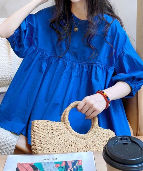 ペプラムチュニックブラウス ぺプラムチュニックブラウス - SOÉJU online store｜上質な大人の女性