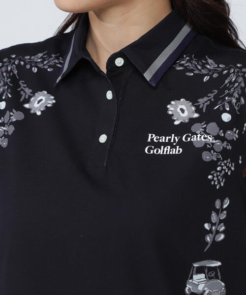 PEARLY GATES ポロシャツ ポロ 「PEARLY GATES」水彩風パネル