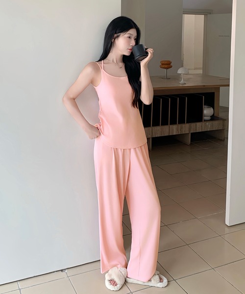 ルームウェア・パジャマ chikuwa パジャマ ルームウェア カップ付き3点セットルームウェア