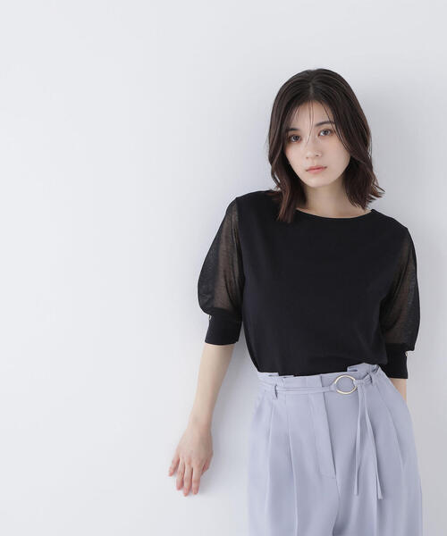 ニット セーター シアースリーブハトメカフスニット レディース | NATURAL BEAUTY BASIC | 14