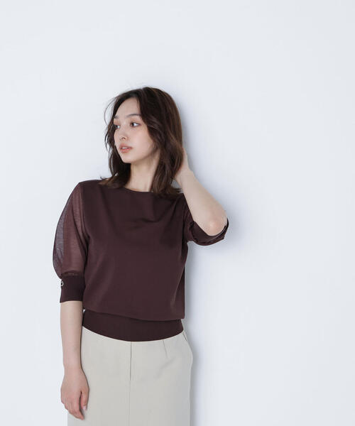 ニット セーター シアースリーブハトメカフスニット レディース | NATURAL BEAUTY BASIC | 22
