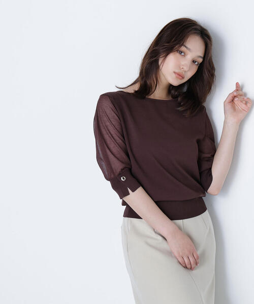 ニット セーター シアースリーブハトメカフスニット レディース | NATURAL BEAUTY BASIC | 02