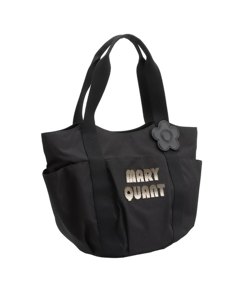【MARY QUANT】ロゴ トートバッグ トートバッグ MARY QUANT エコバッグ 黒 花ロゴ - メルカリ