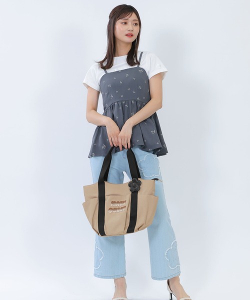 ☆MARY QUANT☆グラデーションロゴ刺繍*トートバッグ 2色 MARY QUANT トートバッグ マリークワント mary quant