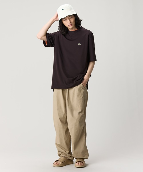 LACOSTE（ラコステ） tシャツ L.12.12アレンジ ガゼット付き鹿の子地