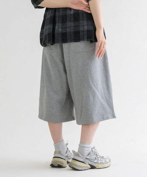 ワイドパンツ スウェットパンツ ジャージ 「EPNK」Vertical tuck sweat 