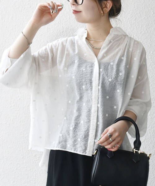 SHIPS any ブラウス シャツ 「WEB限定」SHIPS any:「手洗い可能