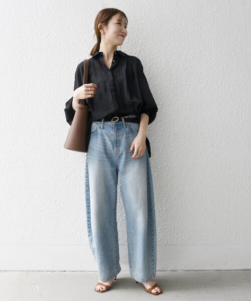 【極美品】♯Newans♡ドットデザインシアーシャツ♡ ANSWER for シティライフ】ドットデザインシアーシャツ / #Newans
