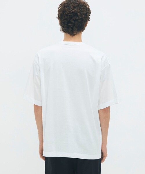 tシャツ CABaN スビンコットン GREEN SHOWERプリントTシャツ メンズの画像