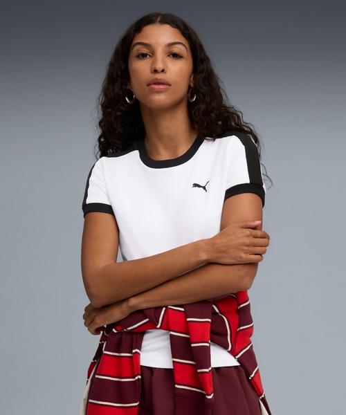 PUMA（プーマ） tシャツ 半袖 ウィメンズ T7 スリム 半袖 Tシャツ 