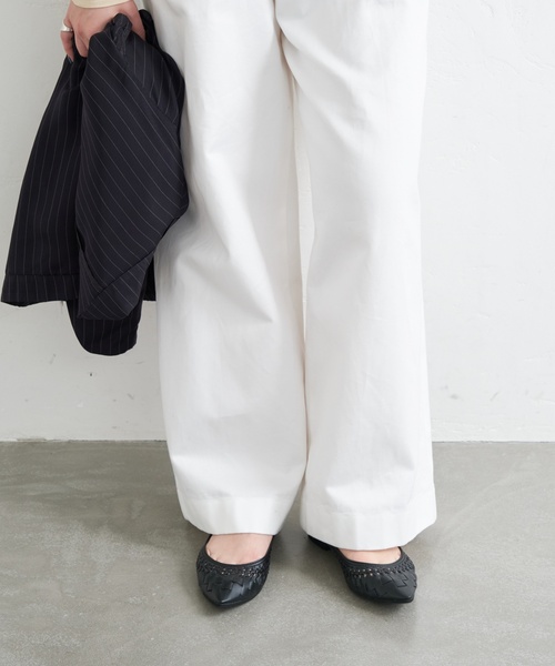 「LE TALON」 フラットパンプス 22cm シルバー レディース