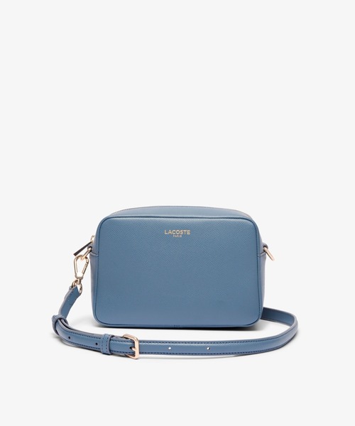 ロゴ入りキャンバスショルダーバッグ LACOSTE LACOSTE ショルダーバッグ バッグ シャンゼリゼ レザースクエア