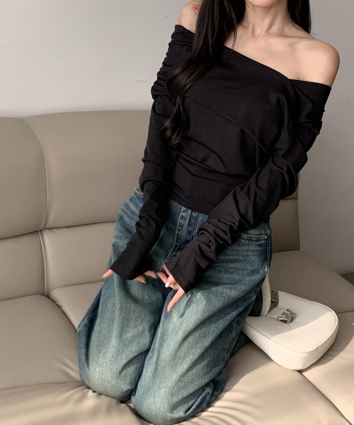 ARCADE(アーケード) tシャツ 秋服 ワンショルダー オフショルダー ARCADE(アーケード) tシャツ 秋服 ワンショルダー オフショルダー