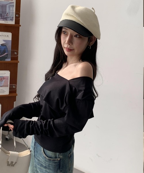 ARCADE（アーケード） tシャツ 春服 ワンショルダー オフショルダー