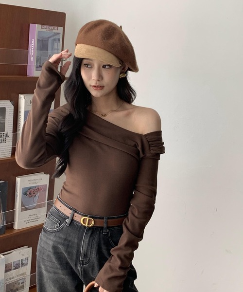 ARCADE（アーケード） tシャツ 秋服 ワンショルダー オフショルダー
