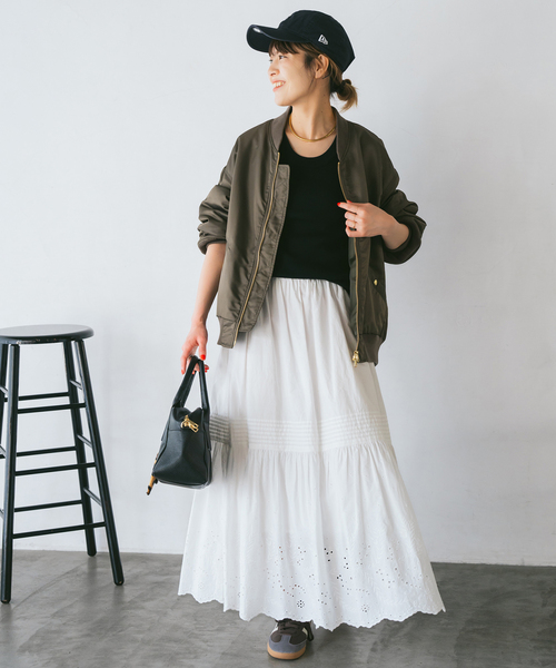 spickandspan ブルゾン　レディース Spick＆Span コート アウター ナイロンダブルジップブルゾン