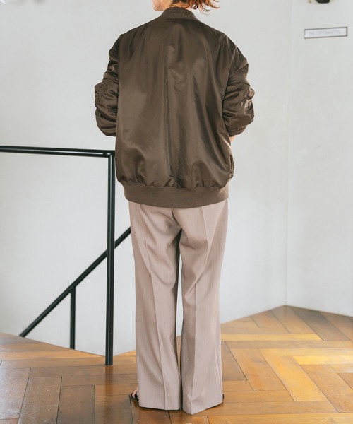 Spick＆Span コート アウター ナイロンダブルジップブルゾン