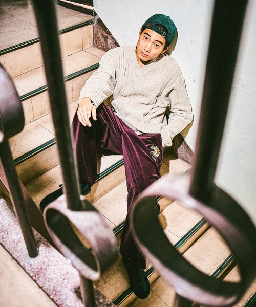 niko and… パンツ ベロア刺繍スカパンツ メンズ : ZOZOTOWN Yahoo!店