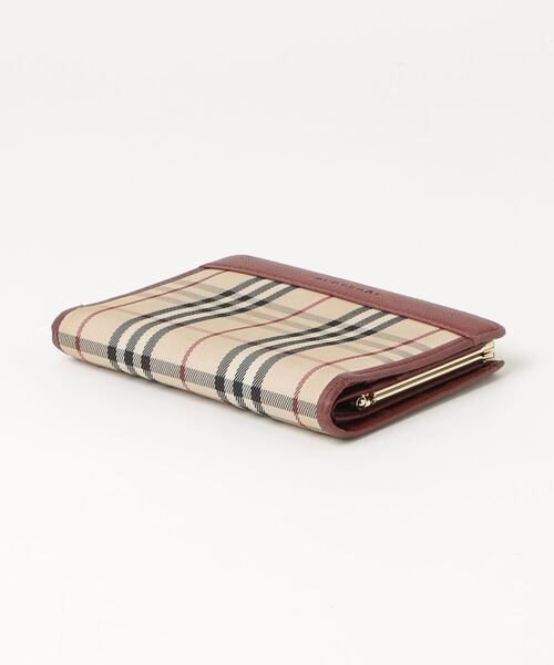 さなこ　35 美品　BURBERRY バーバリー　二つ折り財布　Wフォック 35 BURBERRY バーバリー 長財布 二つ折り財布 - メルカリ