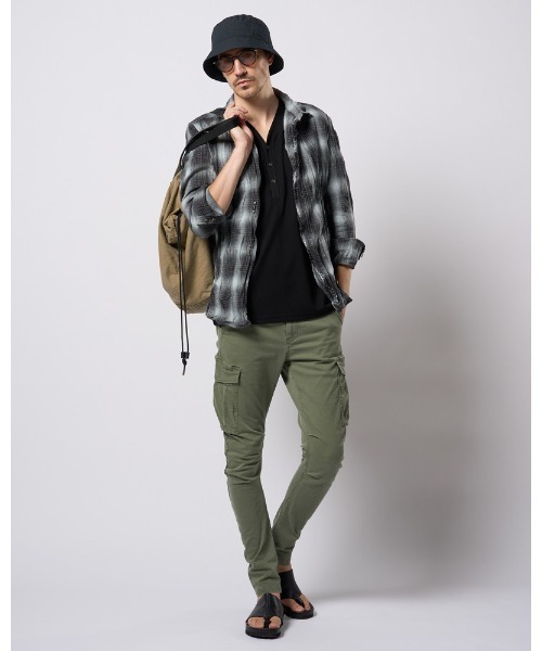 カーゴパンツ slim easy banana cargo メンズの画像