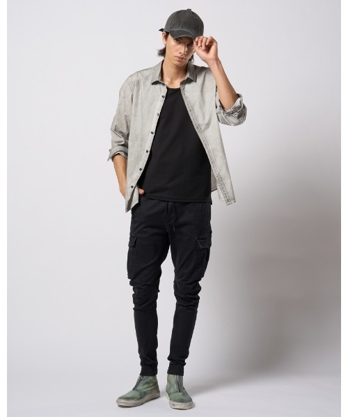 カーゴパンツ slim easy banana cargo メンズの画像