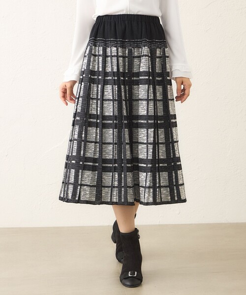 【新品】TO BE CHIC ツイード調ジャカード スカート TO BE CHIC（トゥー ビー シック） スカート ツイード調ジャカード