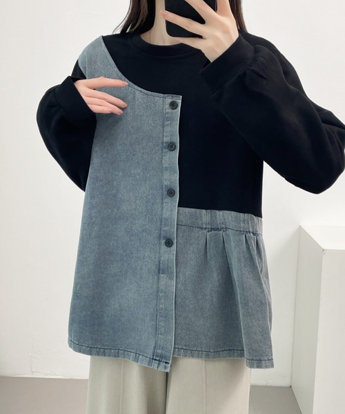 ABITOKYO（アビトーキョー） トレーナー スウェット アシメデニム