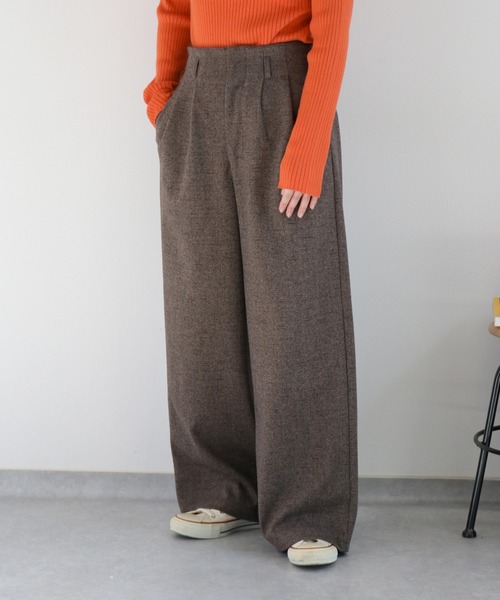 cepo（セポ） ワイドパンツ パンツ 「セットアップ対応」ツイード