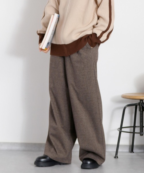 cepo（セポ） ワイドパンツ パンツ 「セットアップ対応」ツイード