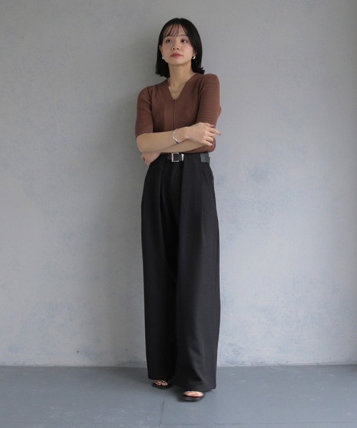 「cheriella」 半袖ニット M ブラック レディース_画像6