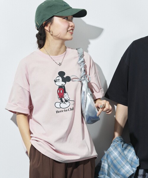「FREAK'S STORE」 半袖Tシャツ「Disneyコラボ」 MEDIUM ピンク メンズの画像6