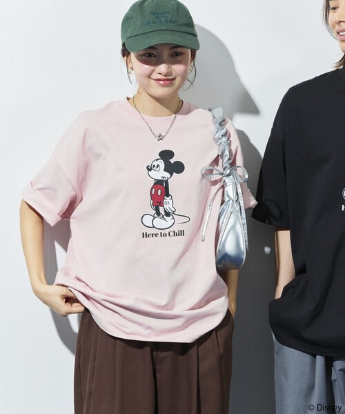 「FREAK'S STORE」 半袖Tシャツ「Disneyコラボ」 MEDIUM ピンク メンズの画像7