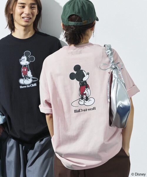 「FREAK'S STORE」 半袖Tシャツ「Disneyコラボ」 MEDIUM ピンク メンズの画像9