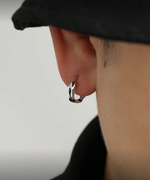 ANTIDOTE BUYERS CLUB ツイストフープピアス Antidote BUYERS CLUB (アンチドートバイヤーズクラブ)】 シルバー