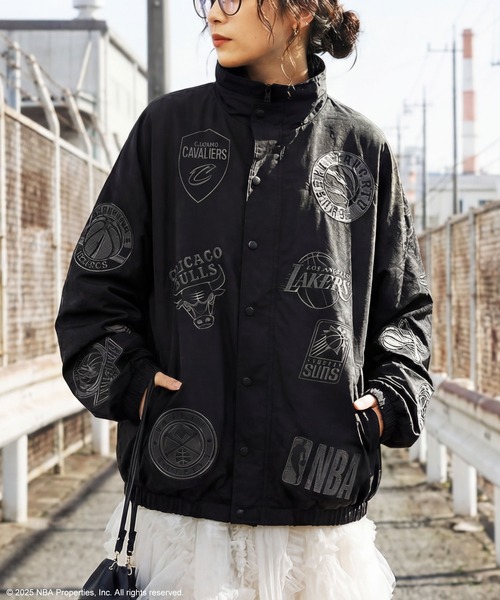 antiqua（アンティカ） コート アウター NBA公式 ロゴ刺繍 バルーン
