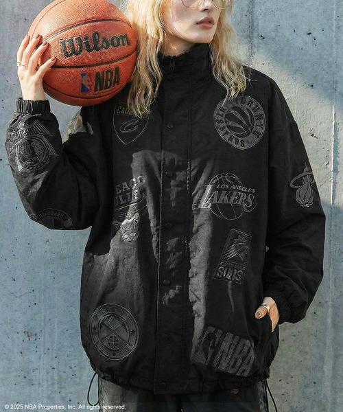 antiqua（アンティカ） コート アウター NBA公式 ロゴ刺繍 バルーン