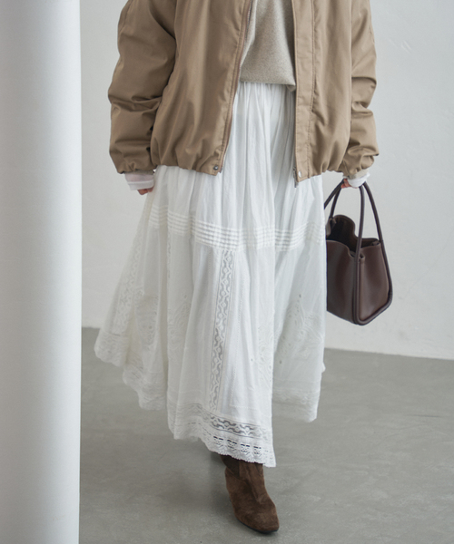 IENA（イエナ） スカート 「WEB限定/追加3」コットンレーススカート