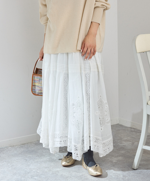 IENA(イエナ) スカート 「WEB限定/追加3」コットンレーススカート IENA(イエナ) スカート 「WEB限定/追加3」コットンレーススカート