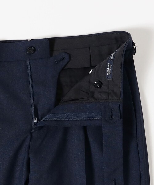 BEAMS F（ビームスF） パンツ ウール 1プリーツ サイドアジャスター