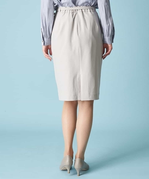 「OFUON le MK」 タイトスカート 38 ライトグレー レディース_画像3
