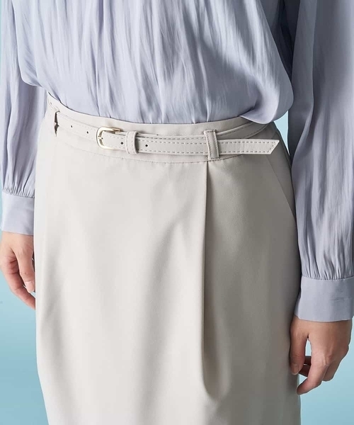 「OFUON le MK」 タイトスカート 38 ライトグレー レディース_画像4