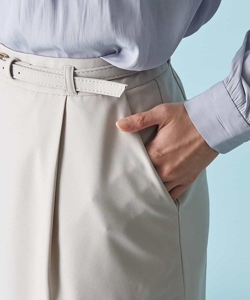 「OFUON le MK」 タイトスカート 38 ライトグレー レディース_画像5