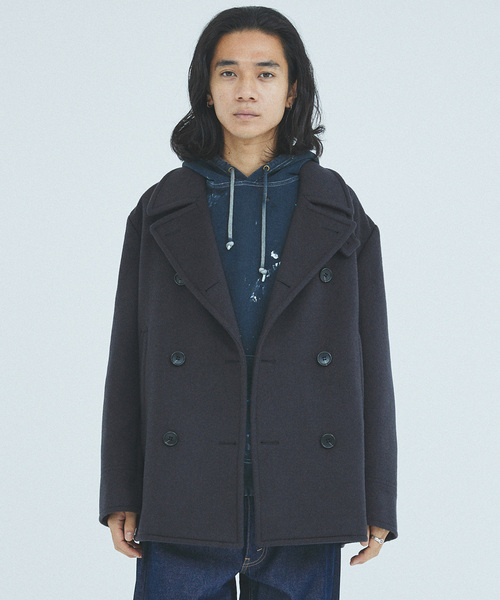 JOURNAL STANDARD ピーコート ブラック 36 美品 JOURNAL STANDARD（ジャーナルスタンダード） ピーコート LARGE